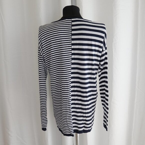 Alexander Wang Striped Cotton Lyocell Blend Long Sleeve Knit Sz S/XS - Picture 3 of 7